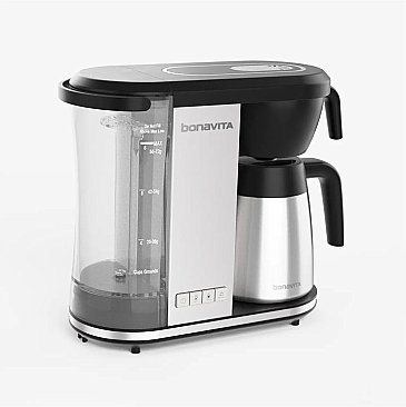 Enthusiast 8-Cup Drip Coffee Brewer with Thermal Carafe Stainless NEW Brew Stop - BVC2201TS